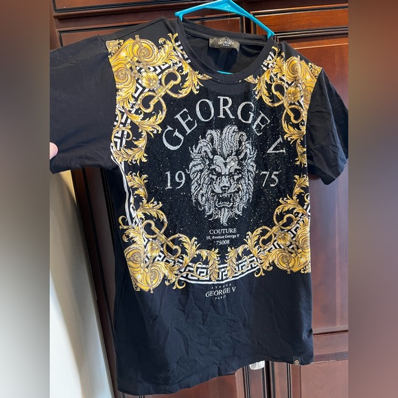 Avenue George V Paris - GV Leo Tee - Black (GV2502) Bling - L - Picture 8 of 8